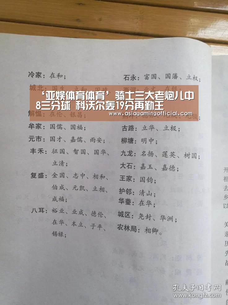 ‘亚娱体育体育’骑士三大老炮儿中8三分球 科沃尔轰19分再勤王(图1) 亚娱体育官网